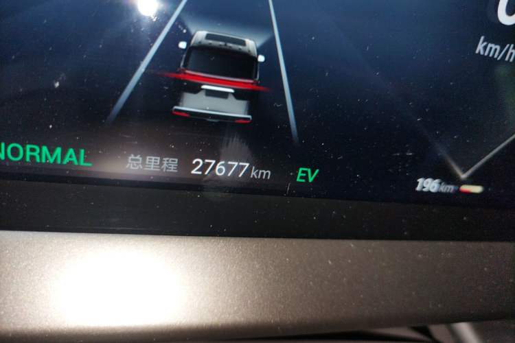 Used Denza D9 2022 DM-i 970 Four-Wheel Drive Prestige Model Odometer Close Up