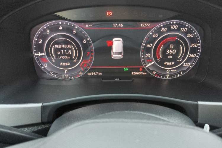 Used Volkswagen Teramont 2017 380TSI Four-Wheel Drive Flagship Edition Odometer Close Up