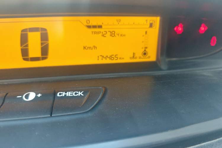 Used Citroen C-Quatre 2012 Sedan 1.6L Automatic Prestige Model Odometer Close Up