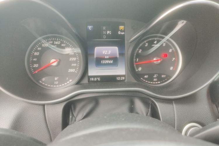 Used Mercedes-Benz C-Class 2018 C 200 Sport Edition Odometer Close Up