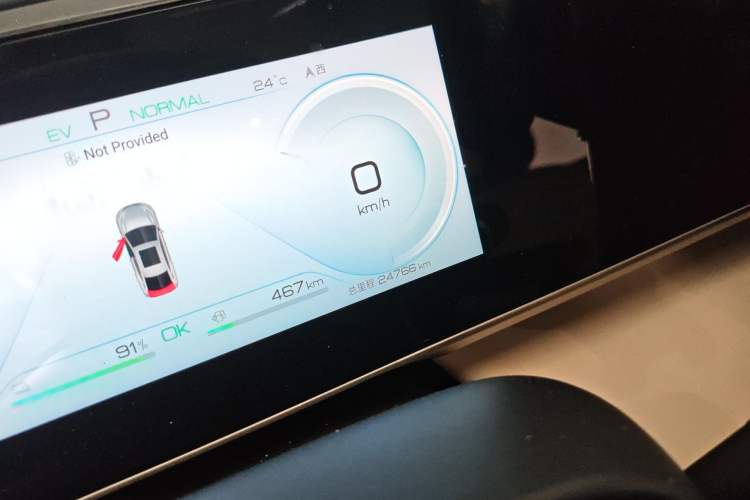 Used BYD Qin L 2024 DM-i 80KM Beyond Model Odometer Close Up