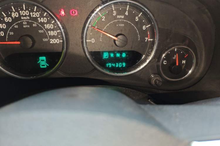 Used Jeep Wrangler 2013 3.6L Rubicon four-door model Odometer Close Up