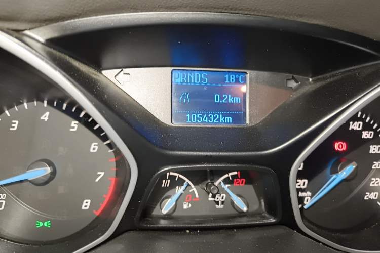 Used Ford Focus 2012 Sedan 1.6L Automatic Comfort Model Odometer Close Up