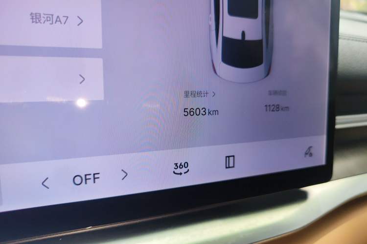 Used Geely Galaxy A7 2025 Model EM-i 70km Luxury Edition Odometer Close Up