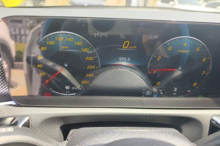 Used Mercedes-Benz A-Class 2022 A 180 L Sport Sedan Odometer Close Up