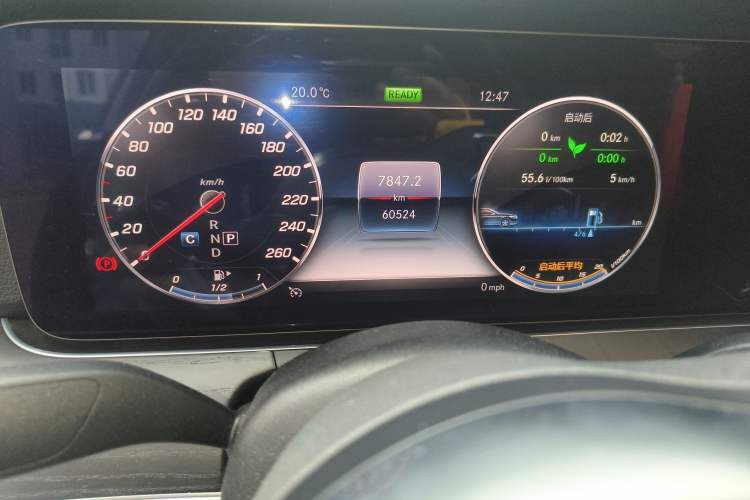 Used Mercedes-Benz E-Class 2019 E 260 L Sport Edition Odometer Close Up