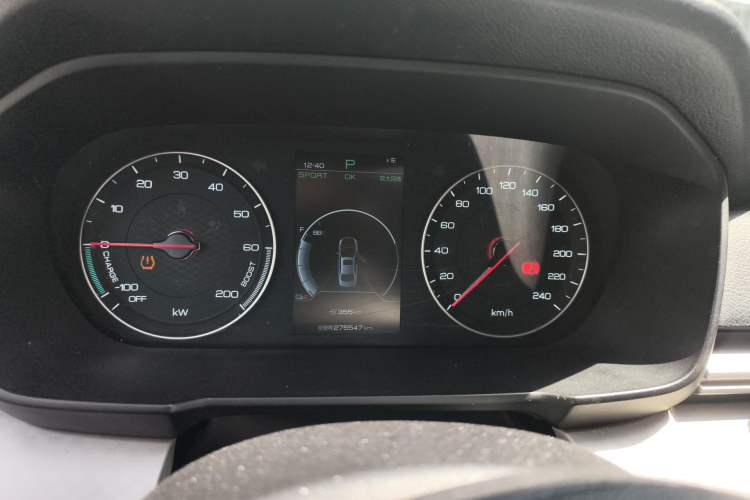 Used BYD Qin New Energy 2019 Standard Edition for Travel Odometer Close Up