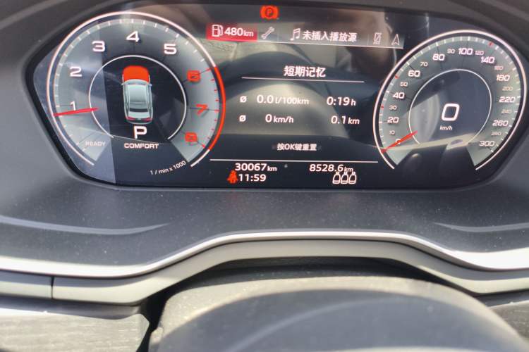 Used Audi A4L 2023 40 TFSI Luxury Dynamic Model Odometer Close Up