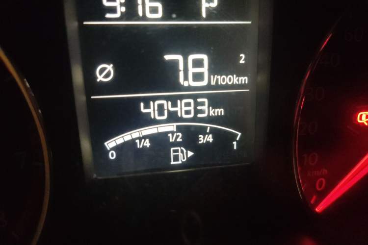 Used Volkswagen Polo 2016 1.6L Automatic Comfort Model Odometer Close Up