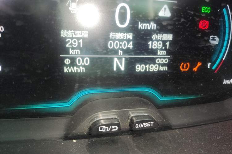 Used Chery QQ Little Ant 2019 4-Seater Smart Luxe Version 30.6 kWh Odometer Close Up