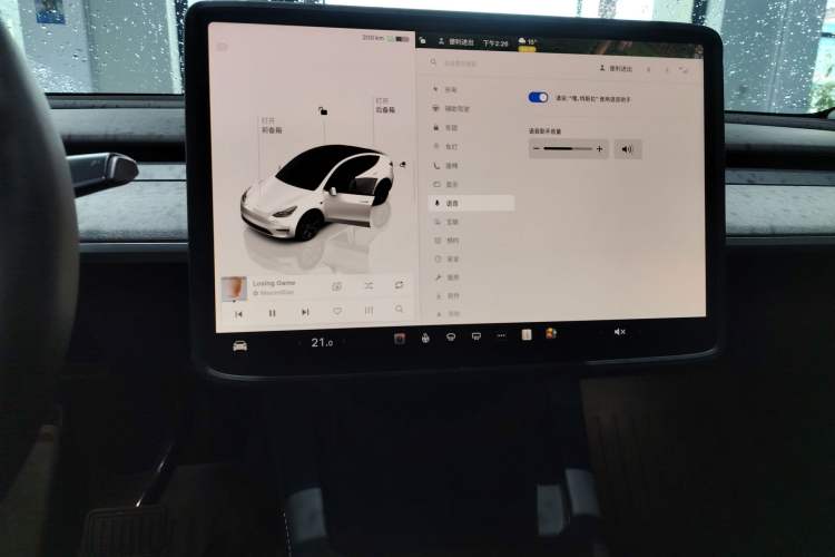 Used Tesla Model Y 2023 Rear-Wheel-Drive Version Audio And AC Panel