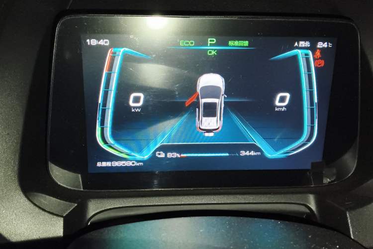 Used BYD Yuan New Energy 2019 EV535 High-Energy Leading Edition Odometer Close Up