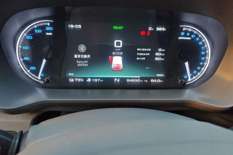 Used Karry Jiangtun E5 2024 268 km Range Open-Window 6-Seater Version Odometer Close Up