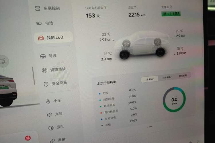 Used ONVO L60 2025 Model—60 kWh Rear-Wheel-Drive Version
