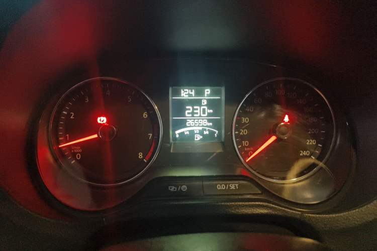 Used Volkswagen Polo 2016 1.6L Automatic Comfort Model Odometer Close Up