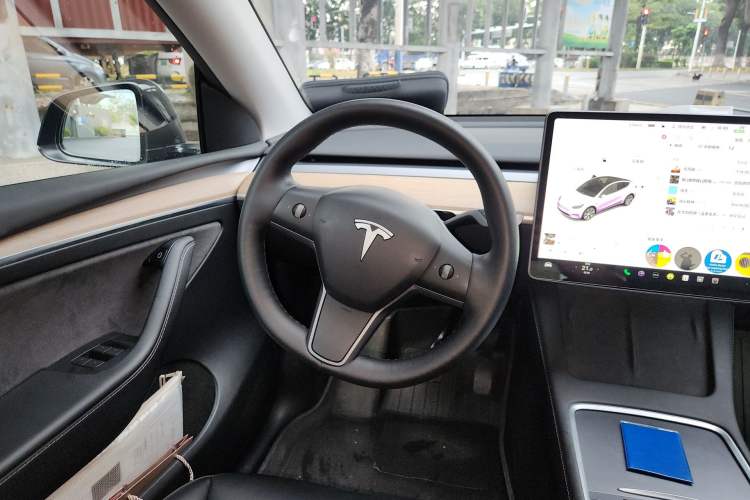 Used Tesla Model Y 2021 Standard Range Rear-Wheel Drive Version Steering Wheel