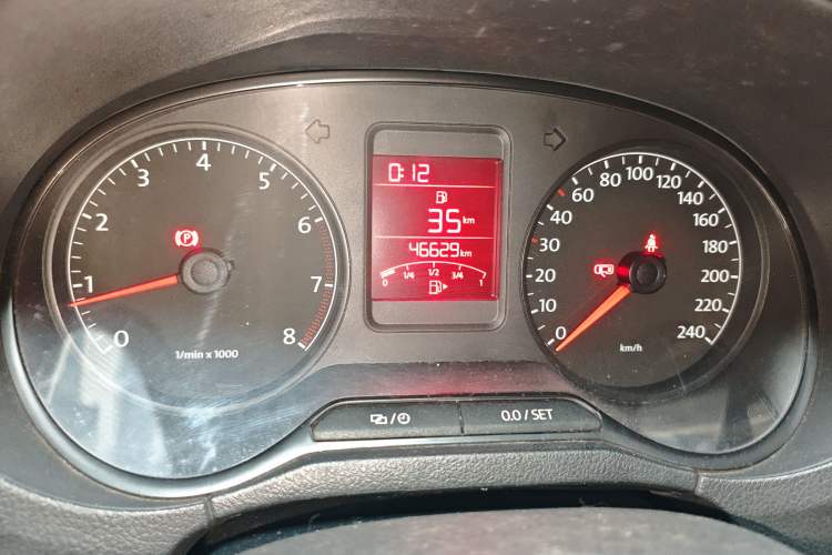 Used Volkswagen Polo 2013 1.4L Manual Comfort Edition Odometer Close Up