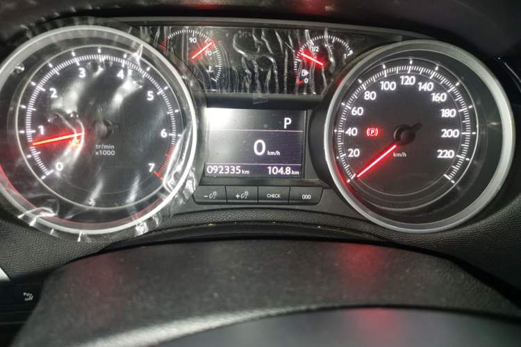 Used Peugeot 408 2014 1.6T Automatic Prestige Edition Odometer Close Up