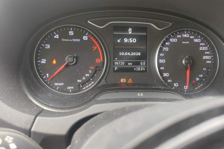 Used Audi A3 2015 Limousine 45 TFSI S line Luxury Model Odometer Close Up