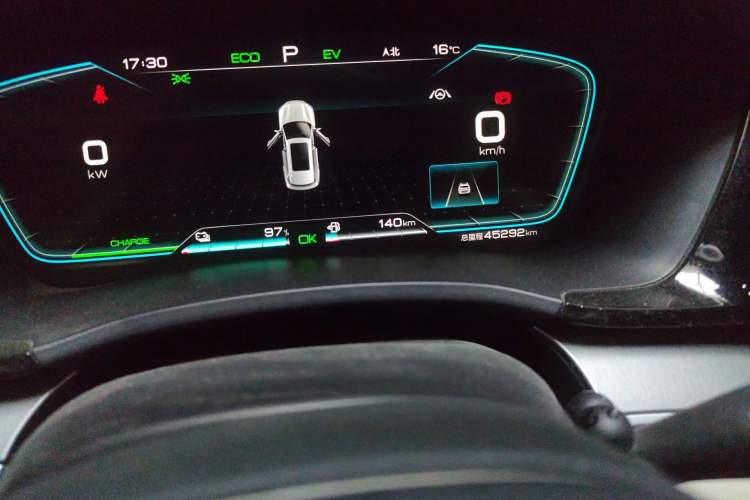 Used BYD Song PLUS New Energy 2021 DM-i 110KM Flagship PLUS Odometer Close Up