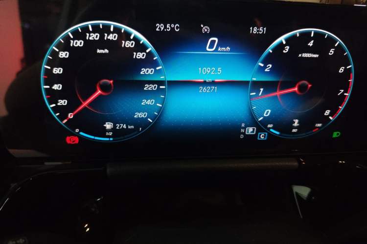 Used Mercedes-Benz B-Class 2021 B 200 Fashion Model Odometer Close Up