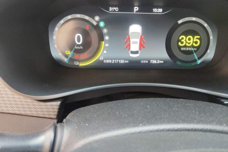 Used BAIC Beijing EU5 2019 R500 Smart Wind Edition Odometer Close Up
