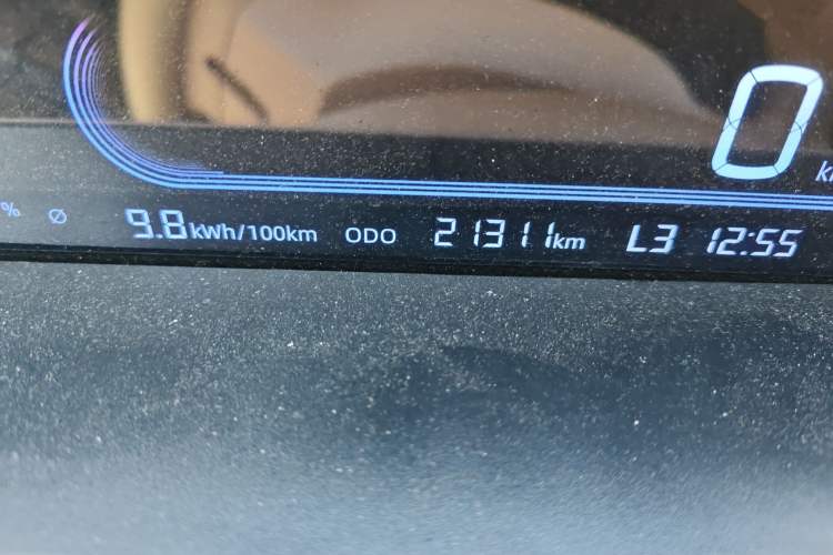 Used Geely Galaxy Panda 2024 Panda Mini 200km Endurance Bear Odometer Close Up