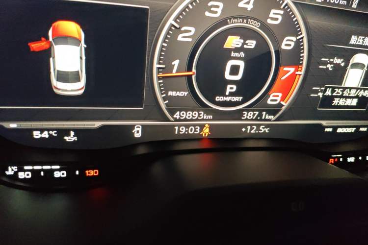 Used Audi S3 2019 S3 2.0T Limousine Odometer Close Up