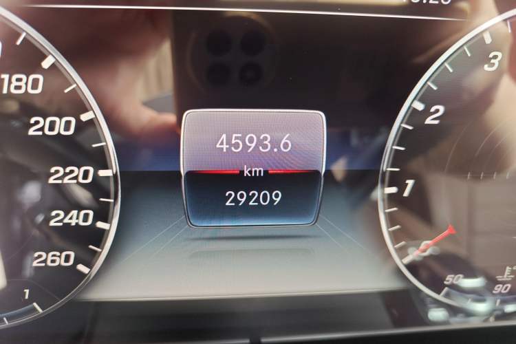 Used Mercedes-Benz E-Class 2017 E 300 L Sporty and Stylish Model Odometer Close Up