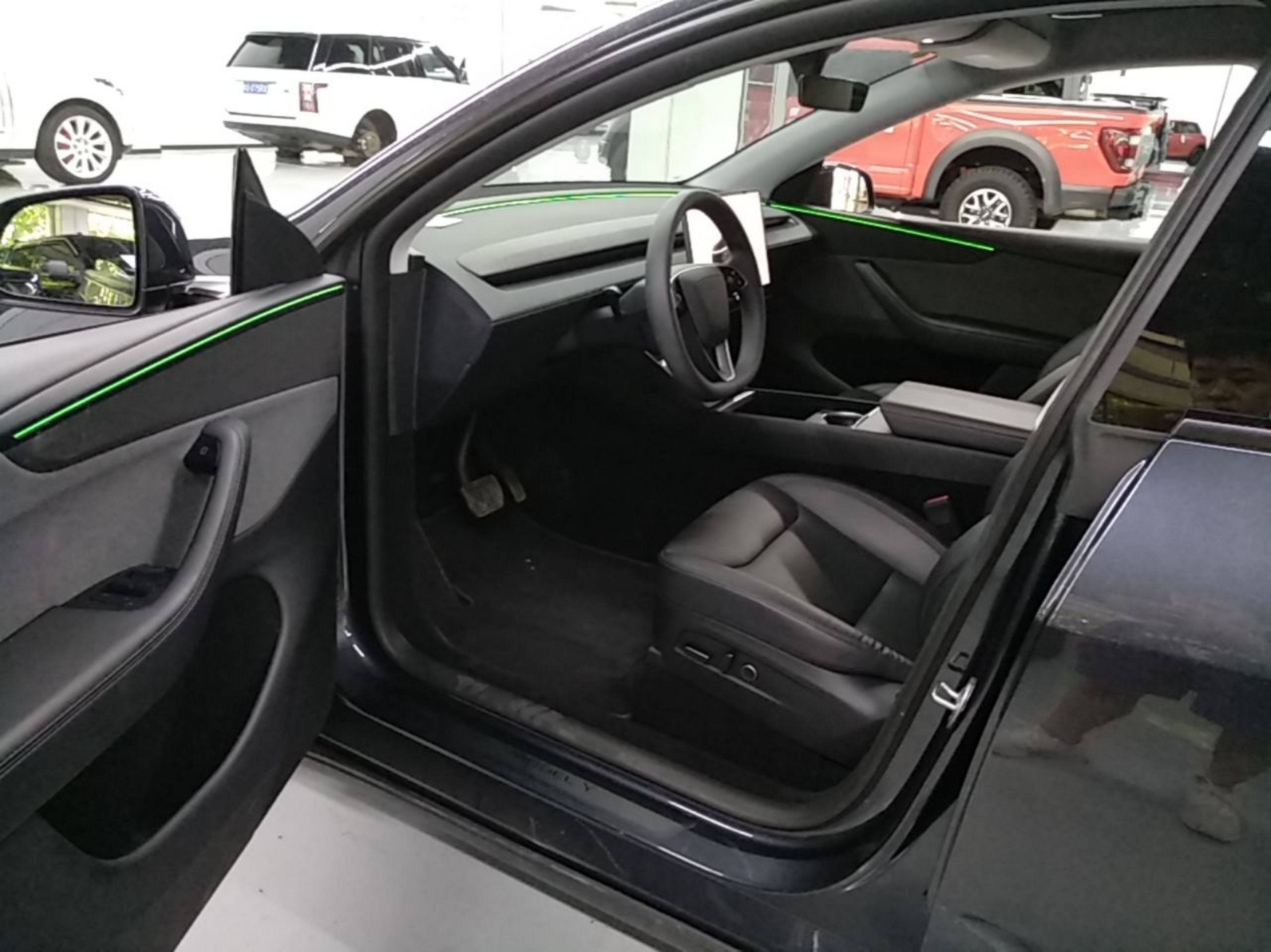 Vordere Reihe im Auto