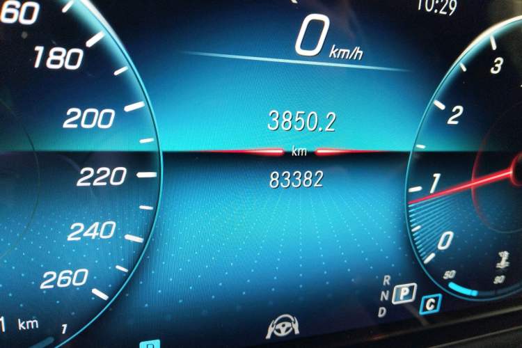 Used Mercedes-Benz E-Class 2023 E 300 L Luxury Model Odometer Close Up