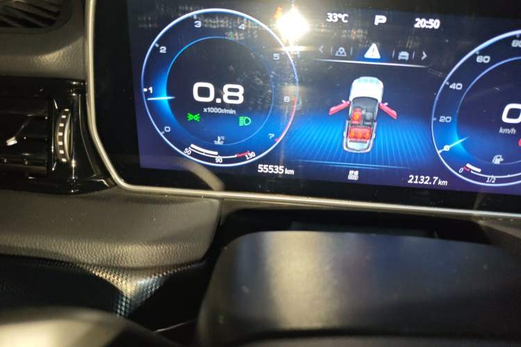 Used Hongqi HS5 2022 2.0T Smart Connect Flagship Edition Odometer Close Up