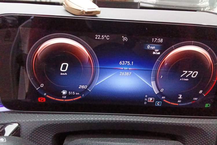 Used Mercedes-Benz A-Class 2022 A 200 Fashion Model Odometer Close Up