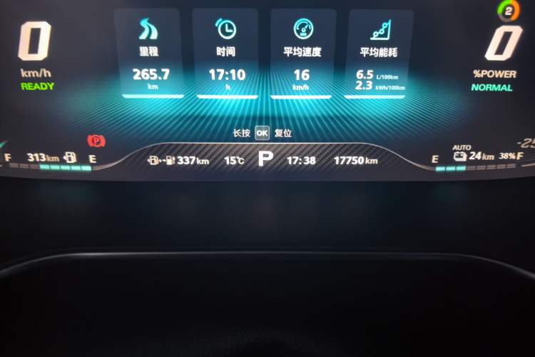 Used MG 6 New Energy 2020 1.5T Hybrid Leading Luxury Edition Odometer Close Up