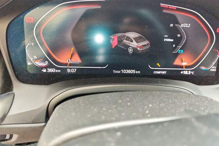 Used BMW 3 Series 2022 320Li M Sport Package Odometer Close Up