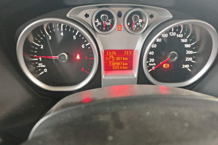 Used Ford Focus 2013 Hatchback Classic 1.8L Manual Base Model Odometer Close Up