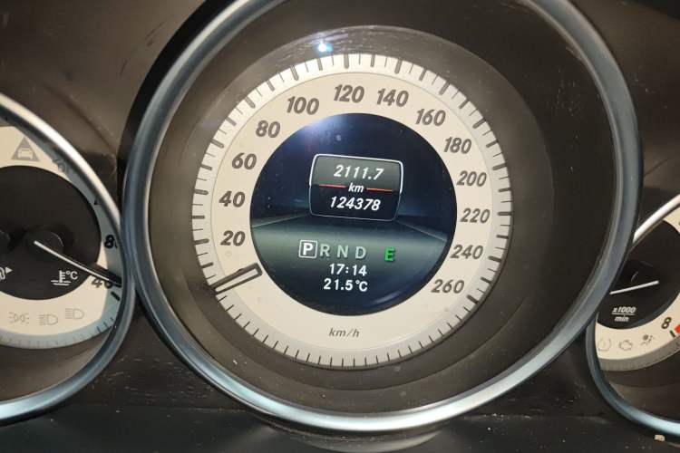 Used Mercedes-Benz C-Class 2013 C 260 CGI Elegant Model Odometer Close Up