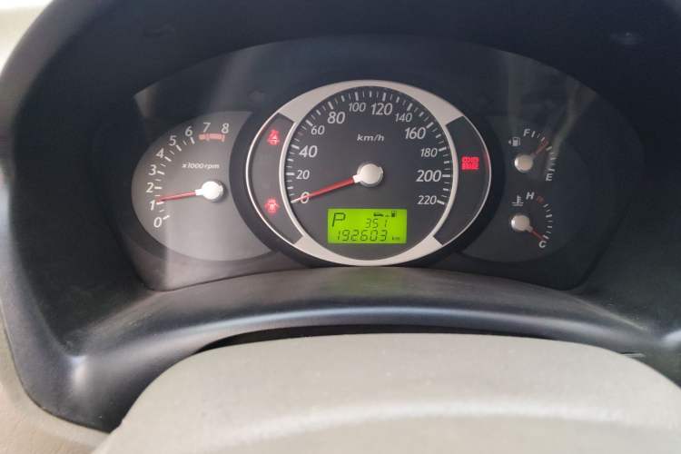 Used Hyundai Tucson 2009 2.0L Automatic Two-Wheel Drive with Sunroof Odometer Close Up