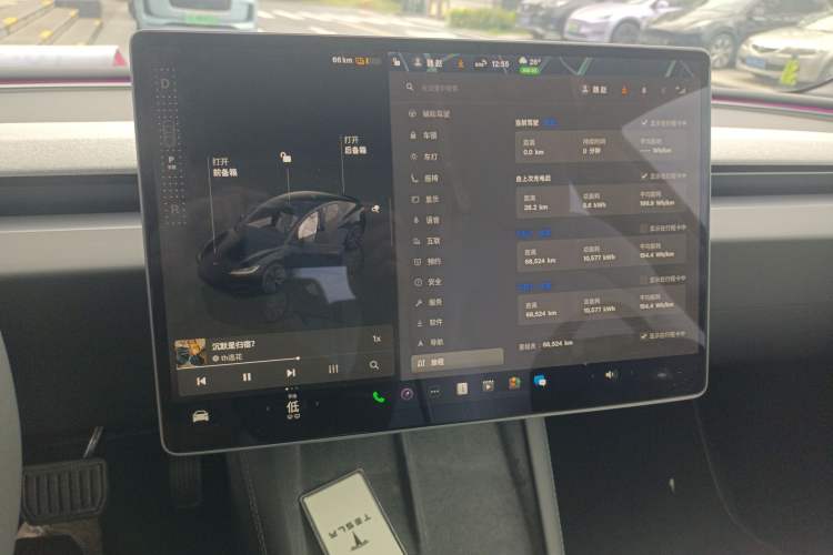 Used Tesla Model 3 2023 Rear-Wheel-Drive Version Audio And AC Panel