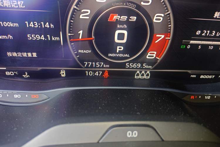 Used Audi S3 2019 S3 2.0T Limousine Odometer Close Up