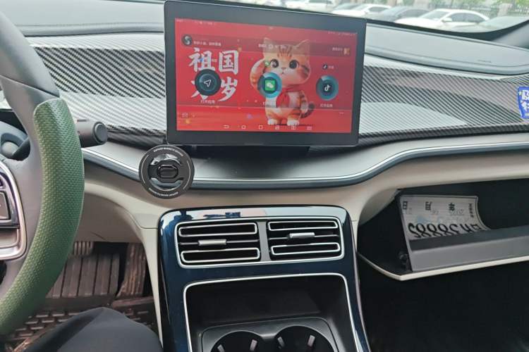 Used BYD Qin PLUS 2021 EV 500KM Luxury Model Audio And AC Panel