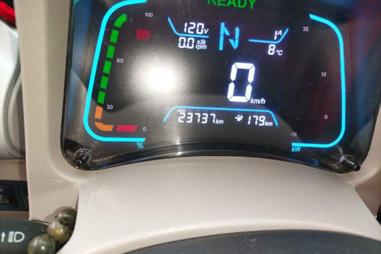 Used JMEV Xiao Qilin 2024 201km Comfort Version Odometer Close Up