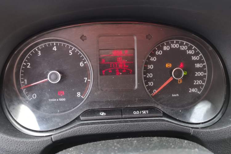 Used Volkswagen Polo 2013 1.6L Automatic Comfort Edition Odometer Close Up