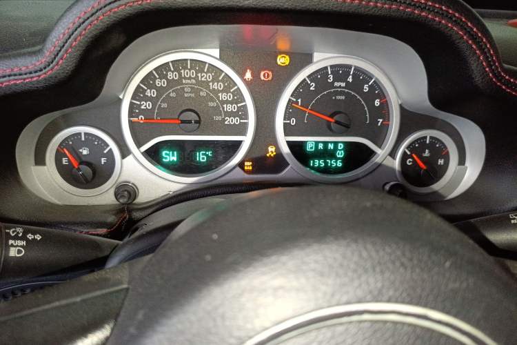 Used Jeep Wrangler 2010 3.8L Sahara two-door model Instrument Cluster