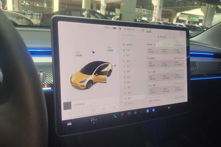 Used Tesla Model 3 2021 Standard Range Rear-Wheel Drive Upgraded Version 3D6 Audio And AC Panel