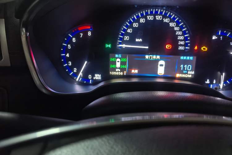 Used Cadillac SRX 2014 3.0L Comfort Model Odometer Close Up