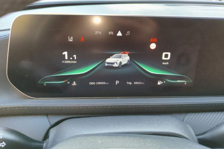 Used FORTHING T5 EVO 2021 1.5TD DCT Starry Edition Odometer Close Up