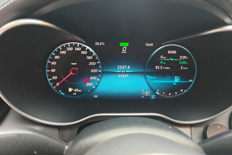 Used Mercedes-Benz C-Class 2019 Restyled C 260 L Sport Edition Odometer Close Up