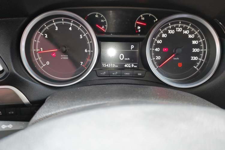 Used Peugeot 408 2014 1.6T Automatic Prestige Edition Odometer Close Up