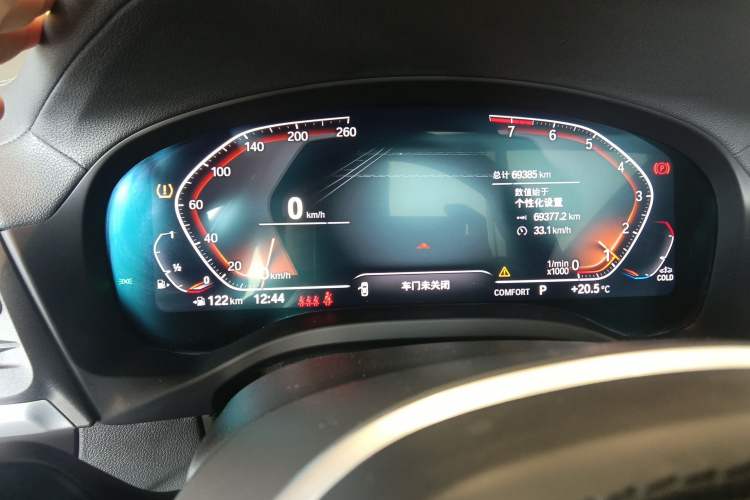 Used BMW X3 2022 xDrive30i Luxury Model M Night Sky Package Odometer Close Up